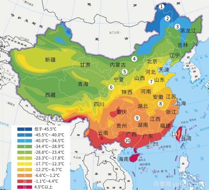 根據(jù)全國耐寒區(qū)位圖，12月月季養(yǎng)護(hù)我們該做點啥？(圖2)