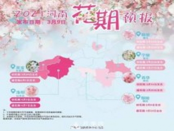 河南省氣象局發(fā)布花期地圖 洛陽牡丹花4月3日進(jìn)入初花期